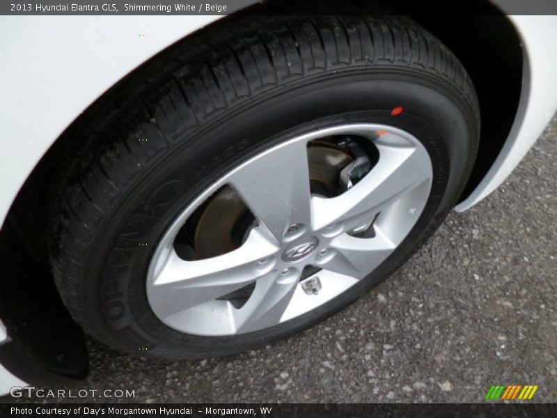 Shimmering White / Beige 2013 Hyundai Elantra GLS