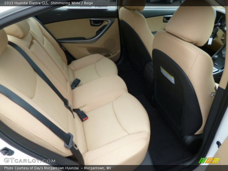 Shimmering White / Beige 2013 Hyundai Elantra GLS