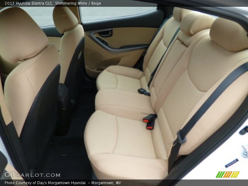 Shimmering White / Beige 2013 Hyundai Elantra GLS