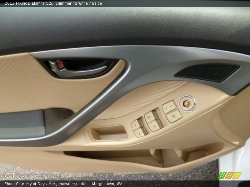 Shimmering White / Beige 2013 Hyundai Elantra GLS