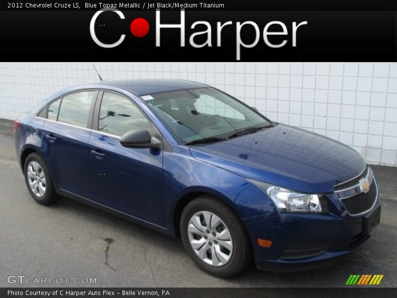 Blue Topaz Metallic / Jet Black/Medium Titanium 2012 Chevrolet Cruze LS