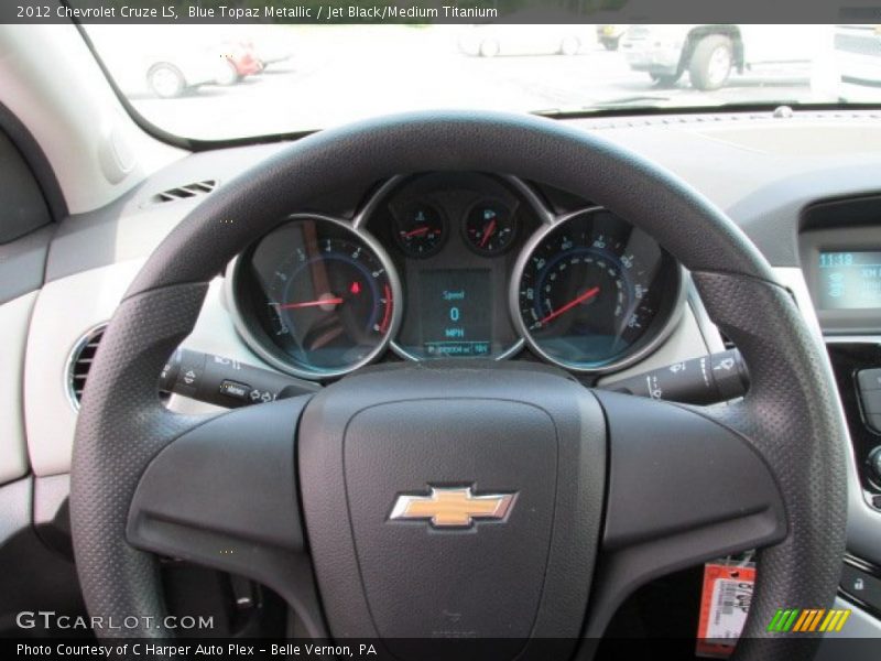 Blue Topaz Metallic / Jet Black/Medium Titanium 2012 Chevrolet Cruze LS