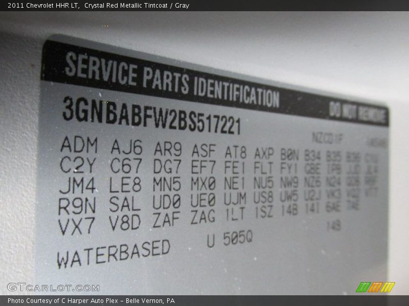 Crystal Red Metallic Tintcoat / Gray 2011 Chevrolet HHR LT