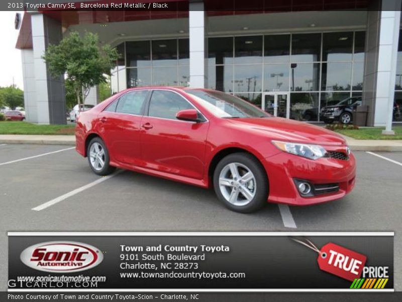 Barcelona Red Metallic / Black 2013 Toyota Camry SE