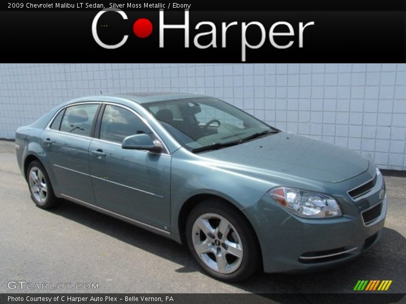 Silver Moss Metallic / Ebony 2009 Chevrolet Malibu LT Sedan