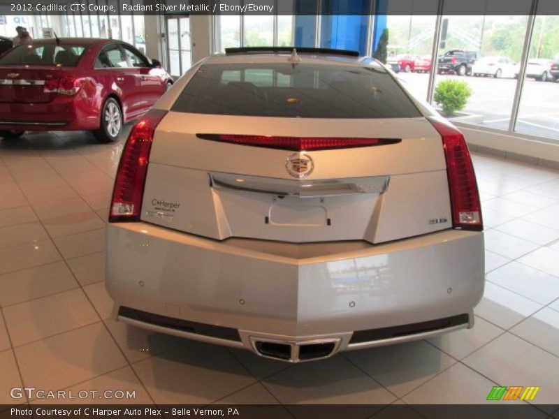 Radiant Silver Metallic / Ebony/Ebony 2012 Cadillac CTS Coupe