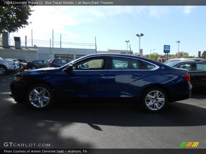 Blue Topaz Metallic / Jet Black/Dark Titanium 2014 Chevrolet Impala LS