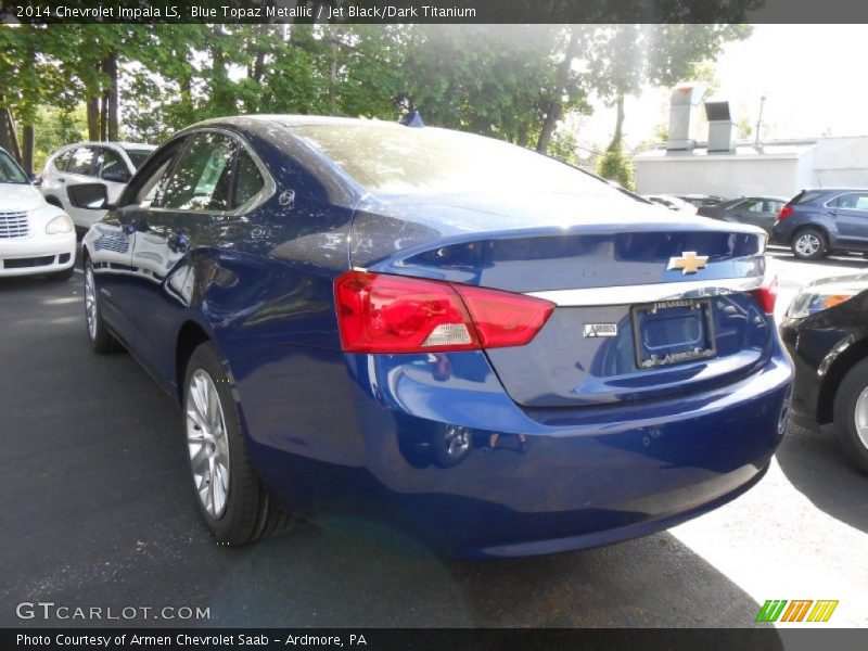 Blue Topaz Metallic / Jet Black/Dark Titanium 2014 Chevrolet Impala LS