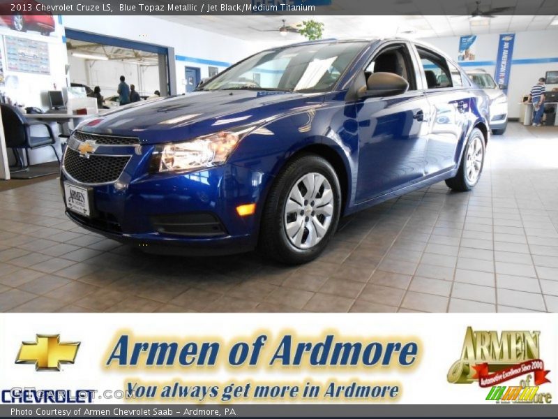Blue Topaz Metallic / Jet Black/Medium Titanium 2013 Chevrolet Cruze LS