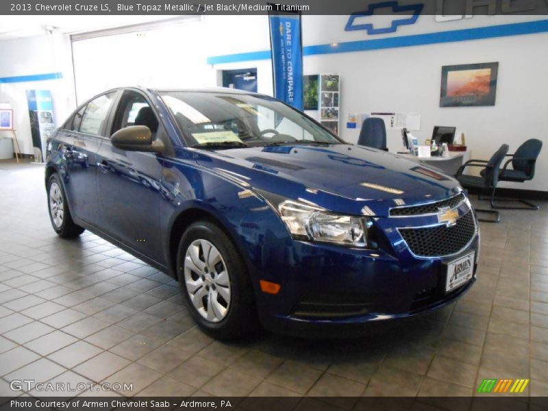 Blue Topaz Metallic / Jet Black/Medium Titanium 2013 Chevrolet Cruze LS