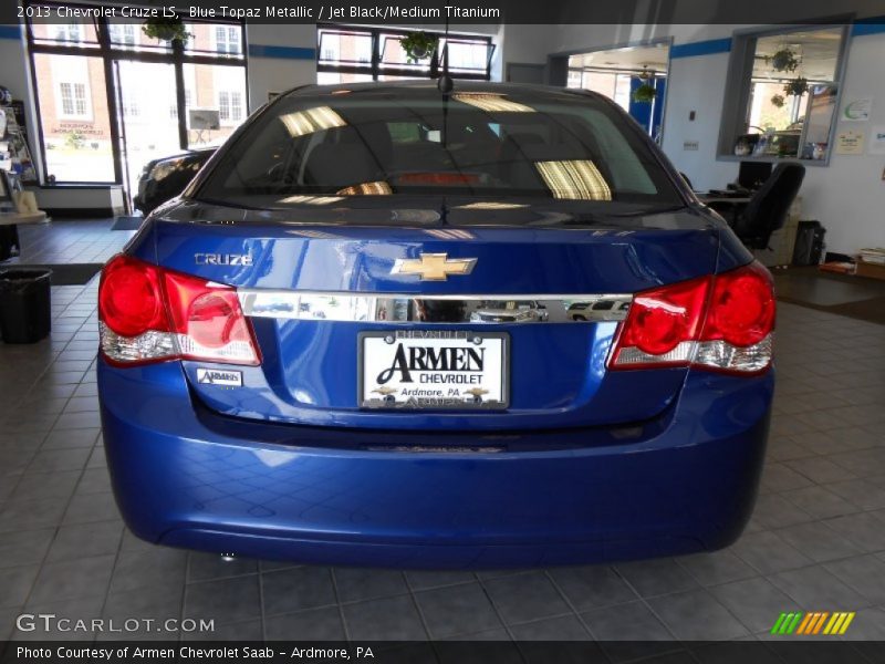 Blue Topaz Metallic / Jet Black/Medium Titanium 2013 Chevrolet Cruze LS