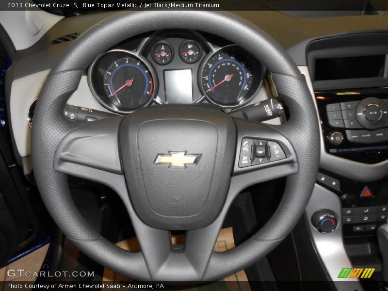 Blue Topaz Metallic / Jet Black/Medium Titanium 2013 Chevrolet Cruze LS