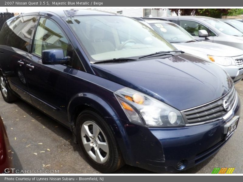 Majestic Blue Metallic / Beige 2007 Nissan Quest 3.5 S