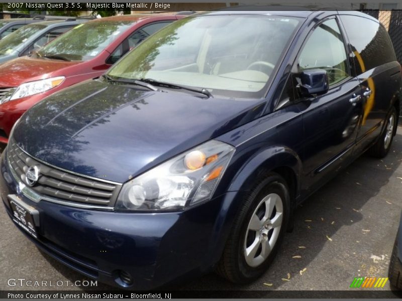 Majestic Blue Metallic / Beige 2007 Nissan Quest 3.5 S