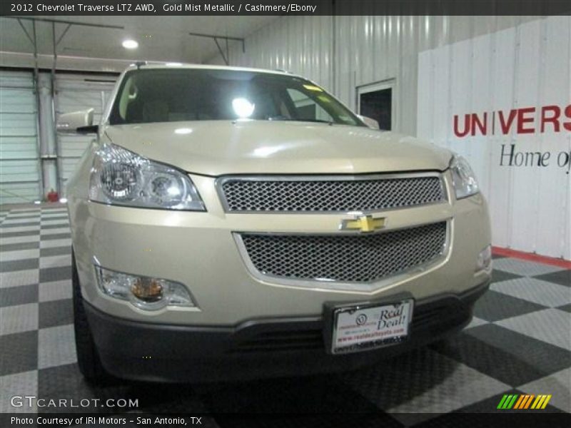 Gold Mist Metallic / Cashmere/Ebony 2012 Chevrolet Traverse LTZ AWD