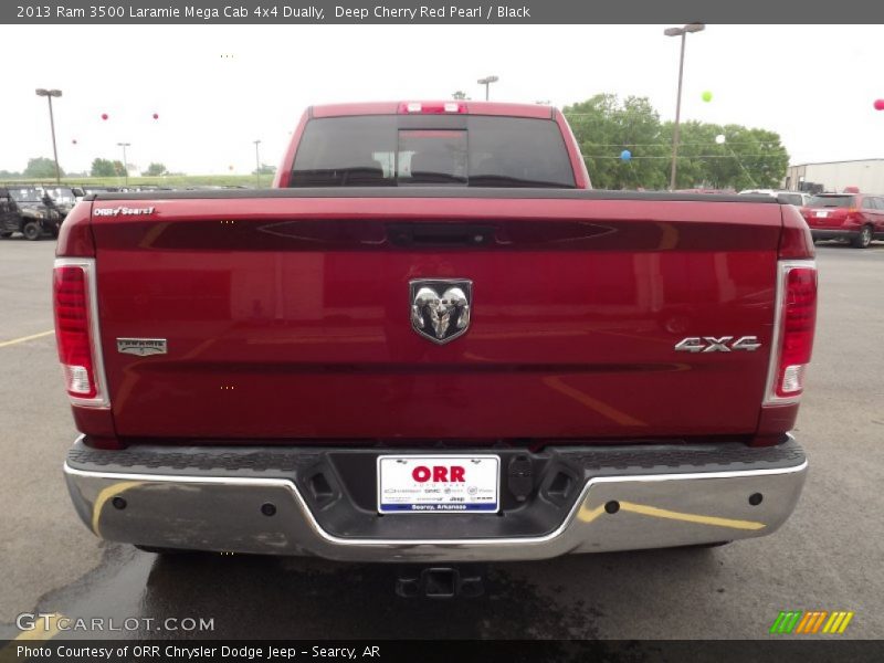 Deep Cherry Red Pearl / Black 2013 Ram 3500 Laramie Mega Cab 4x4 Dually