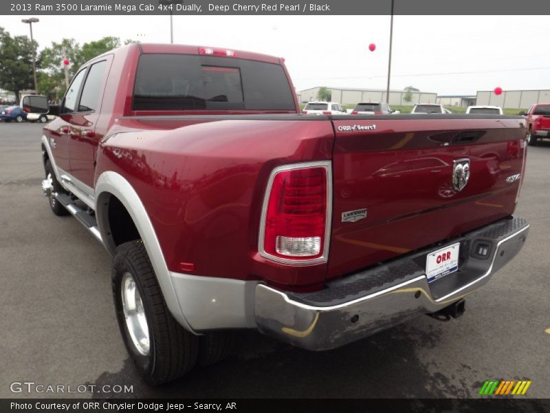 Deep Cherry Red Pearl / Black 2013 Ram 3500 Laramie Mega Cab 4x4 Dually