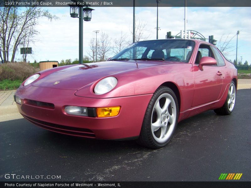 Rhodamine Red Metallic / Black 1993 Porsche 968 Coupe