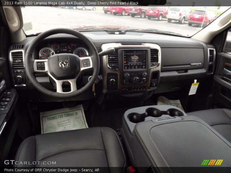  2013 3500 Laramie Mega Cab 4x4 Dually Black Interior