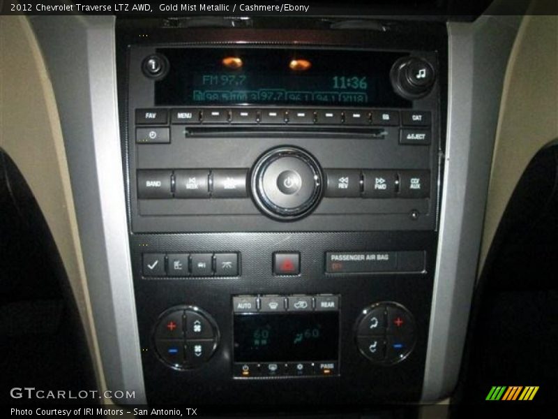 Gold Mist Metallic / Cashmere/Ebony 2012 Chevrolet Traverse LTZ AWD