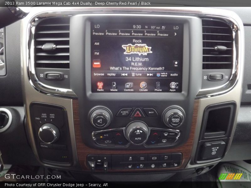 Controls of 2013 3500 Laramie Mega Cab 4x4 Dually