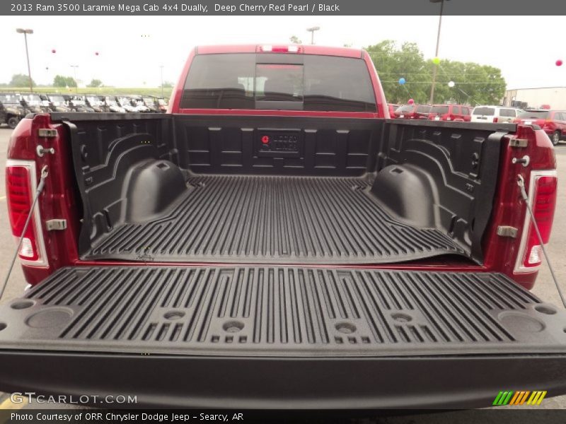 Deep Cherry Red Pearl / Black 2013 Ram 3500 Laramie Mega Cab 4x4 Dually