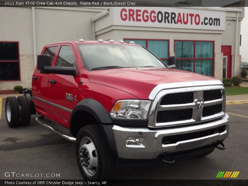Flame Red / Black/Diesel Gray 2013 Ram 4500 Crew Cab 4x4 Chassis