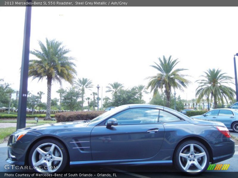 Steel Grey Metallic / Ash/Grey 2013 Mercedes-Benz SL 550 Roadster