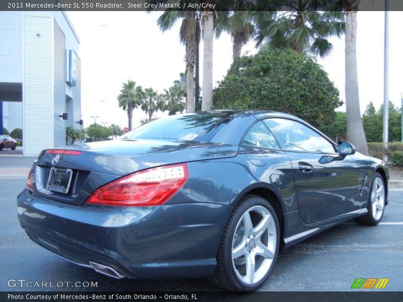 Steel Grey Metallic / Ash/Grey 2013 Mercedes-Benz SL 550 Roadster