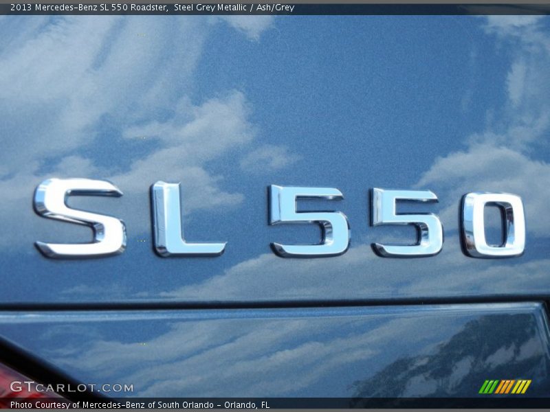 Steel Grey Metallic / Ash/Grey 2013 Mercedes-Benz SL 550 Roadster