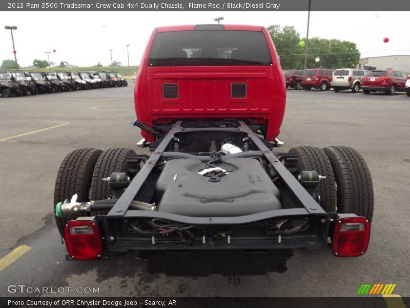 Flame Red / Black/Diesel Gray 2013 Ram 3500 Tradesman Crew Cab 4x4 Dually Chassis