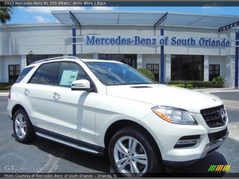 Arctic White / Black 2013 Mercedes-Benz ML 350 4Matic