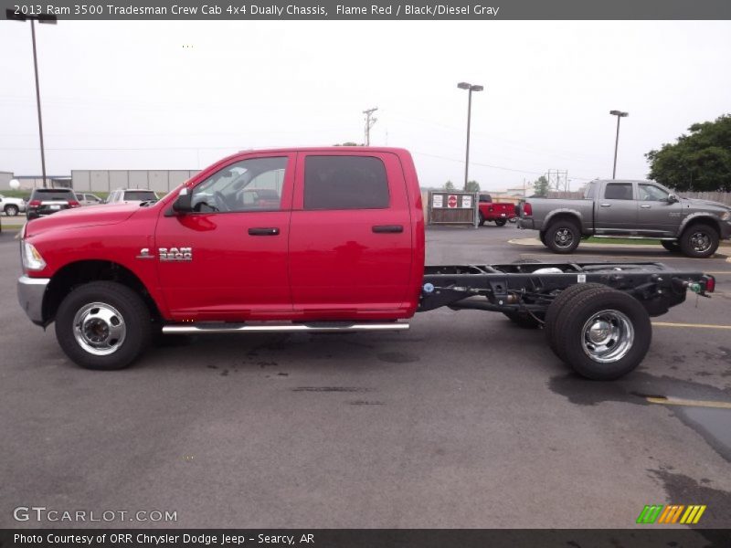  2013 3500 Tradesman Crew Cab 4x4 Dually Chassis Flame Red