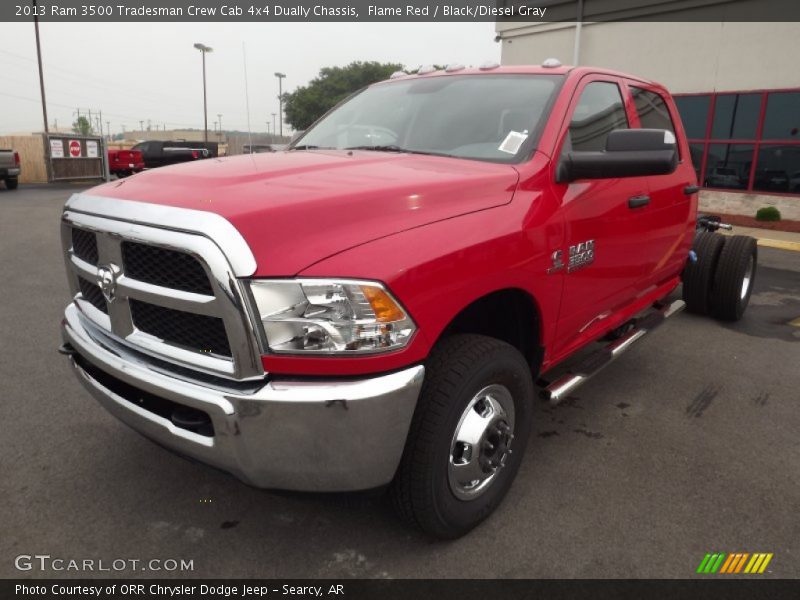 Front 3/4 View of 2013 3500 Tradesman Crew Cab 4x4 Dually Chassis