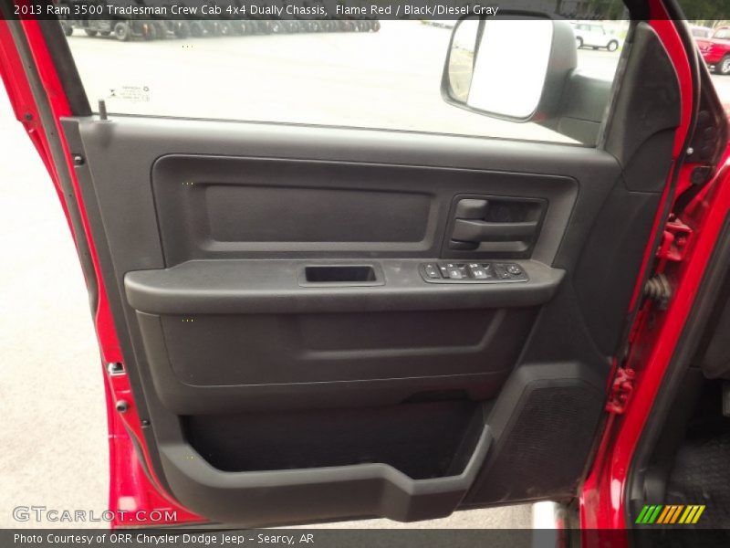 Flame Red / Black/Diesel Gray 2013 Ram 3500 Tradesman Crew Cab 4x4 Dually Chassis