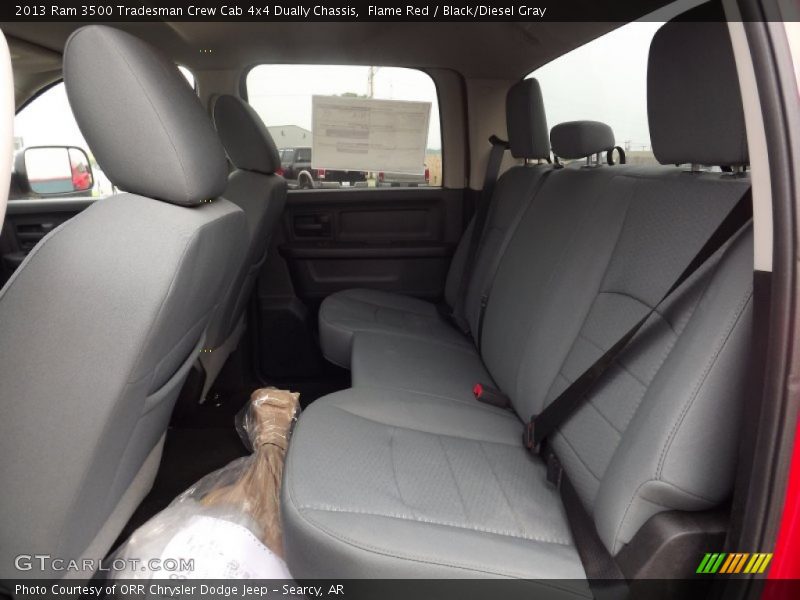 Flame Red / Black/Diesel Gray 2013 Ram 3500 Tradesman Crew Cab 4x4 Dually Chassis