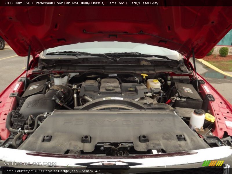 Flame Red / Black/Diesel Gray 2013 Ram 3500 Tradesman Crew Cab 4x4 Dually Chassis