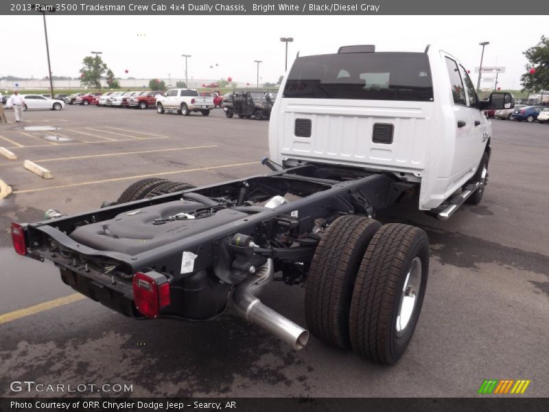 Bright White / Black/Diesel Gray 2013 Ram 3500 Tradesman Crew Cab 4x4 Dually Chassis