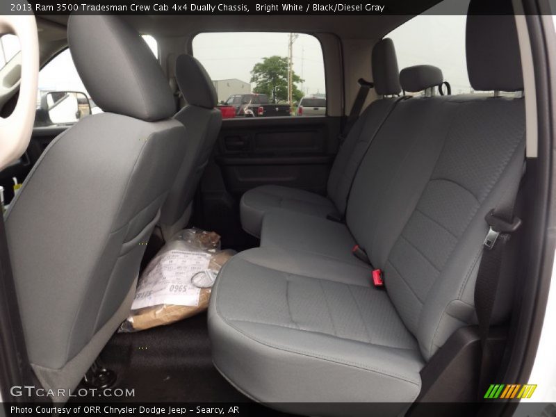Bright White / Black/Diesel Gray 2013 Ram 3500 Tradesman Crew Cab 4x4 Dually Chassis