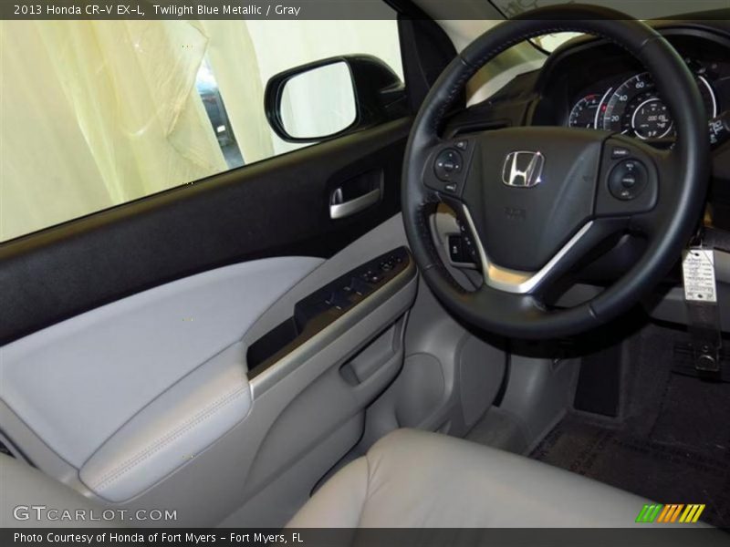 Twilight Blue Metallic / Gray 2013 Honda CR-V EX-L