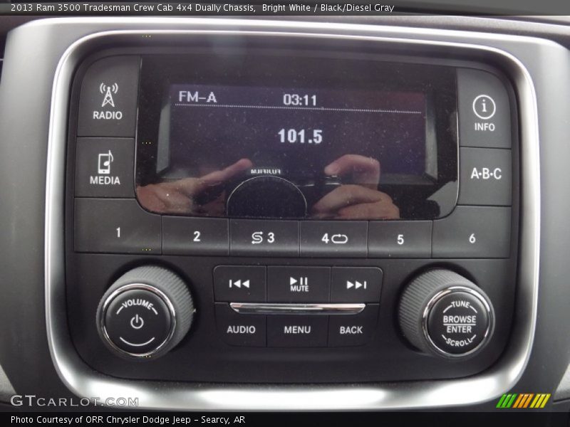 Bright White / Black/Diesel Gray 2013 Ram 3500 Tradesman Crew Cab 4x4 Dually Chassis