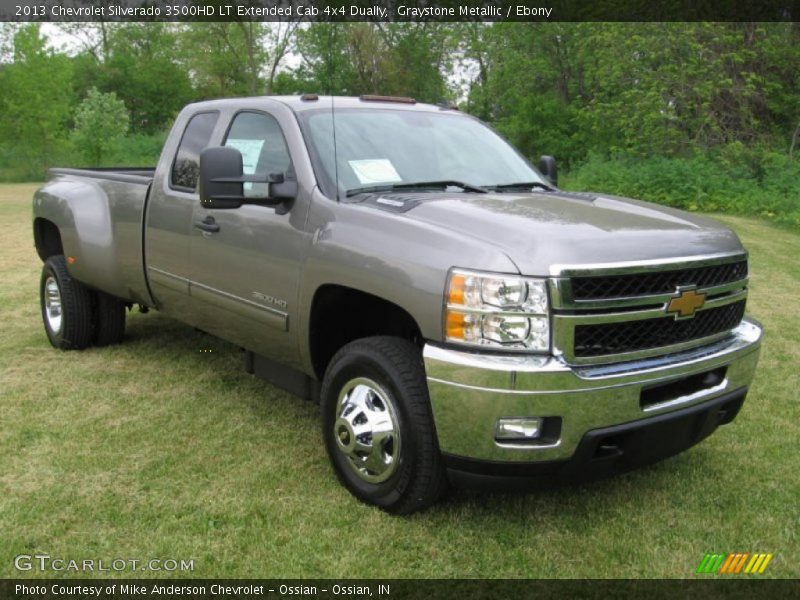Front 3/4 View of 2013 Silverado 3500HD LT Extended Cab 4x4 Dually