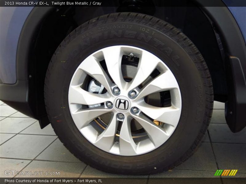 Twilight Blue Metallic / Gray 2013 Honda CR-V EX-L