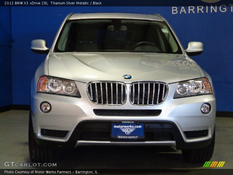 Titanium Silver Metallic / Black 2013 BMW X3 xDrive 28i