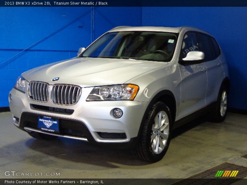 Titanium Silver Metallic / Black 2013 BMW X3 xDrive 28i