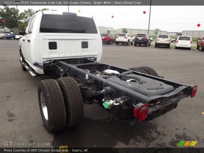 Bright White / Black/Diesel Gray 2013 Ram 3500 Tradesman Crew Cab 4x4 Dually Chassis