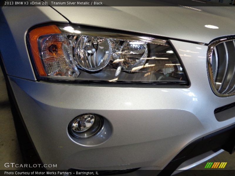 Titanium Silver Metallic / Black 2013 BMW X3 xDrive 28i