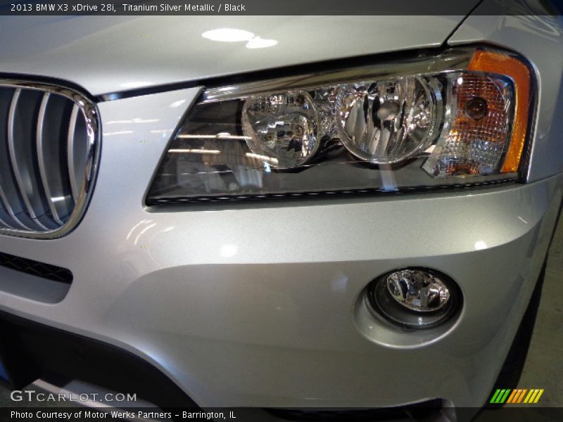 Titanium Silver Metallic / Black 2013 BMW X3 xDrive 28i