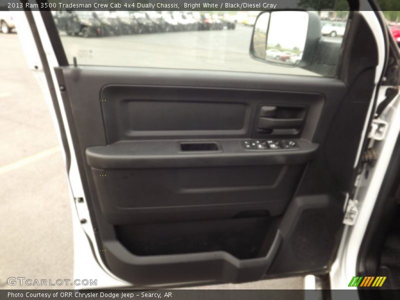 Bright White / Black/Diesel Gray 2013 Ram 3500 Tradesman Crew Cab 4x4 Dually Chassis