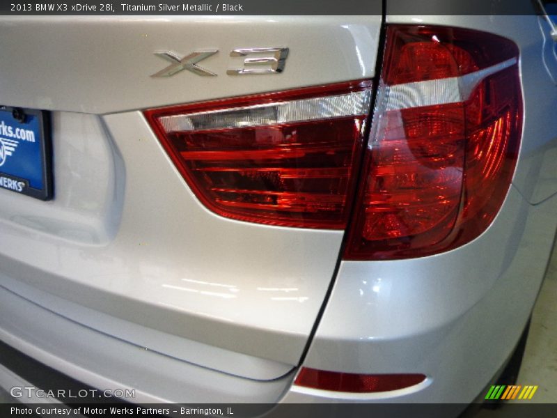Titanium Silver Metallic / Black 2013 BMW X3 xDrive 28i